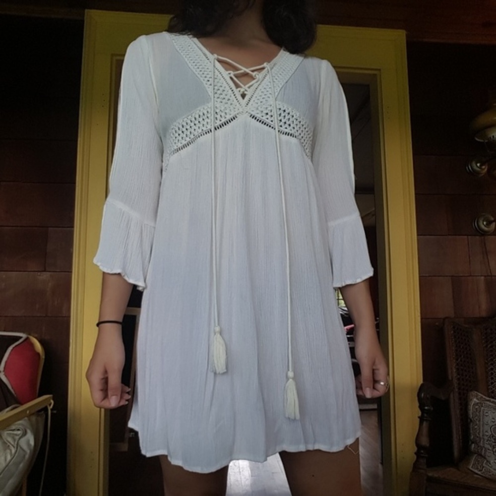 White Boho Dress